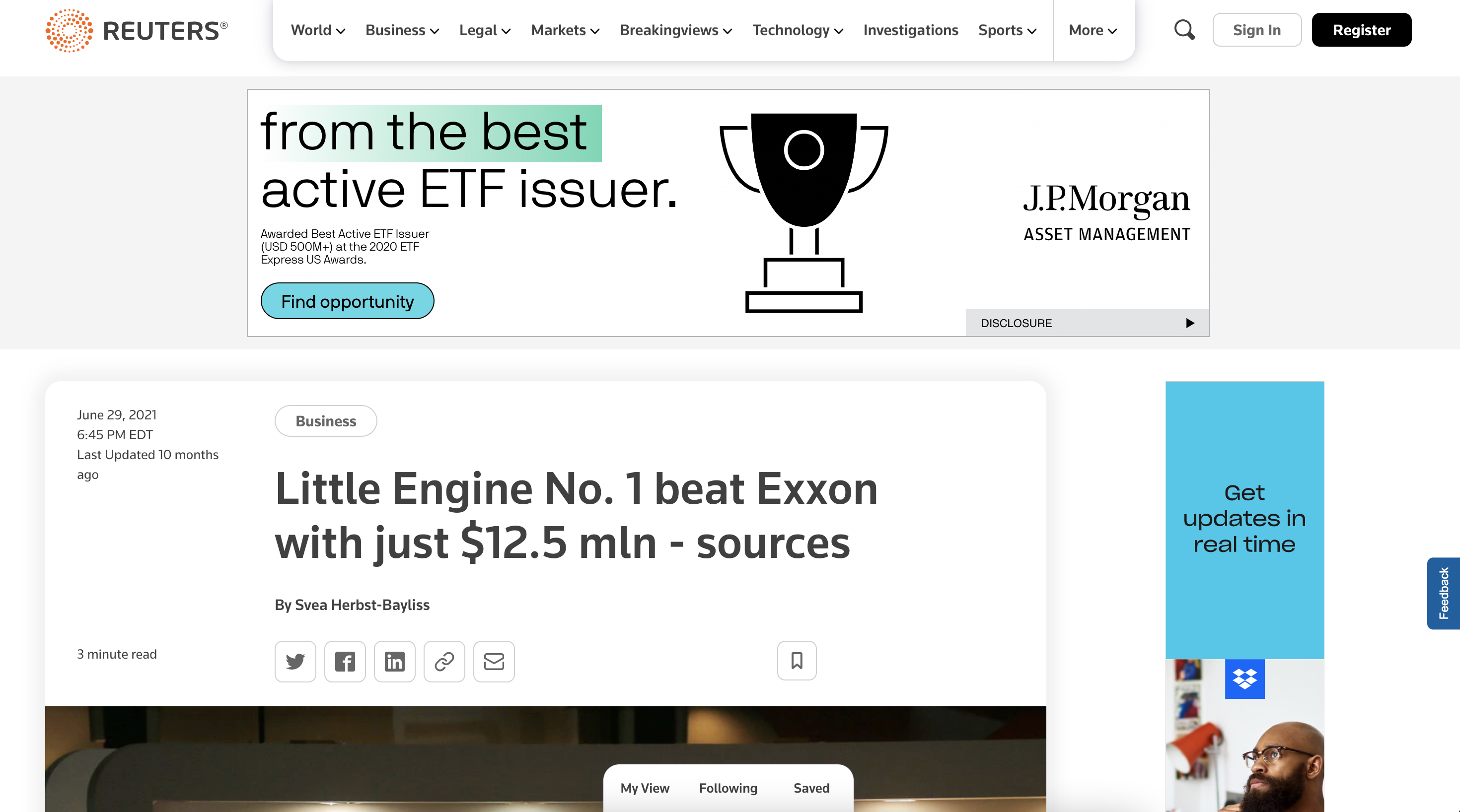 Vega Digital Awards Winner - Engine No. 1 x Exxon Mobil Proxy Fight, Haystack Needle - Sugar Bowl 